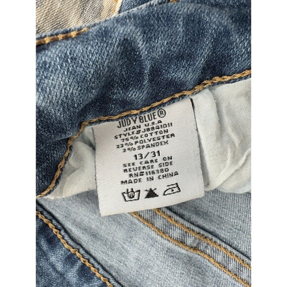 Judy Blue Women's Skinny Fit Mid Rise Cheetah Print Stripe Jeans Size 13/31 - Picture 7 of 13